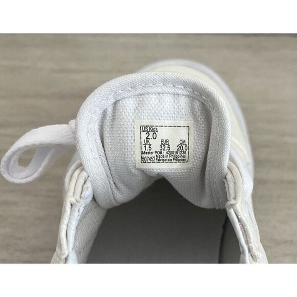 Vans old skool Kids Sz 2 Glitter White Classic Skateboard sneakers shoes SIB - Picture 8 of 11